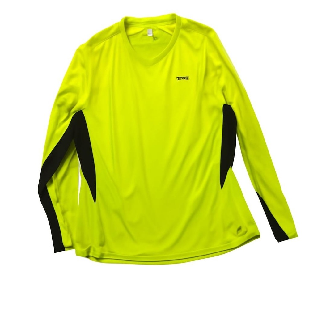 C9 Champion Long Sleeve Athletic Shirt Top Yellow Black Side Panel 
Size M(739)